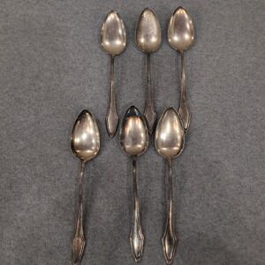 Alvin Patent Spoons Set of 6 Antique Serving Tableware